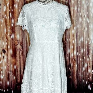 SHEIN Little White Lace Dress